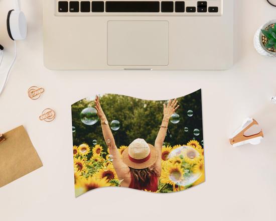 Puzzle con cornice onda con stampa immagine