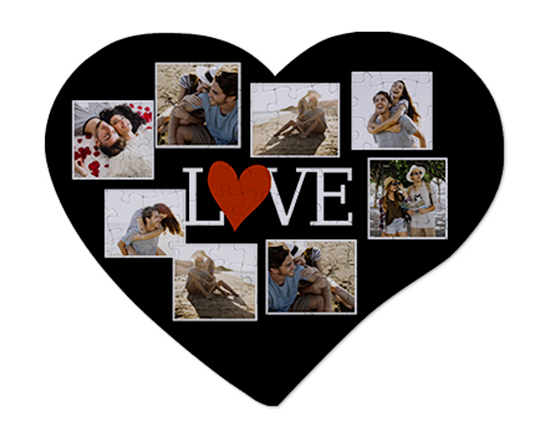 Puzzle cuore A3 Lovely collage