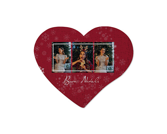 Puzzle cuore A4 Red Christmas