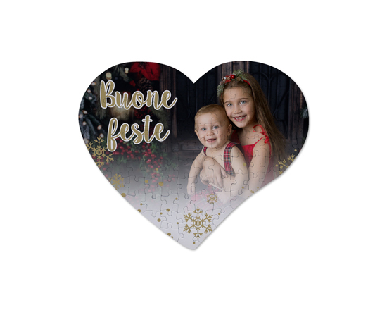 Puzzle cuore A4 White Christmas