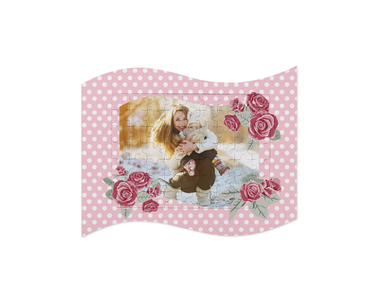 Puzzle con cornice onda personalizzato con foto