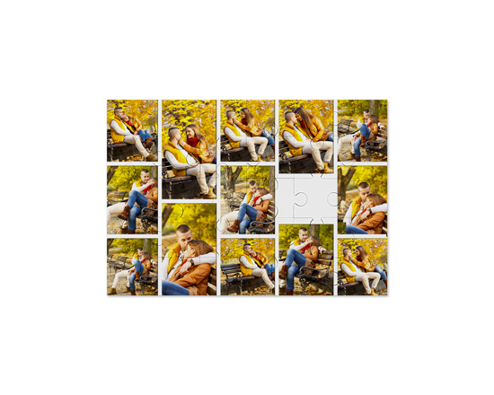 Puzzle in Legno 17x25 cm collage 13 riquadri