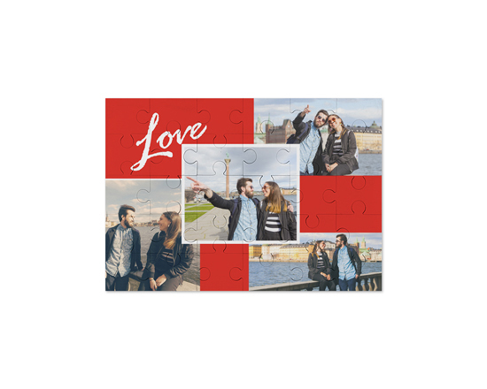 Puzzle in Legno 25x17 cm 4 love