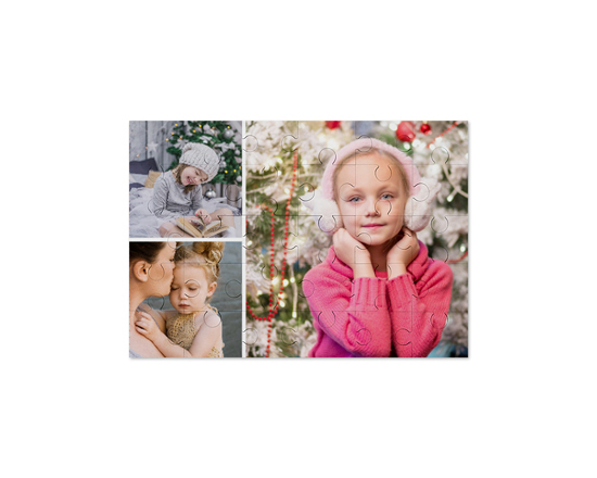 Puzzle in legno 25x17 cm collage