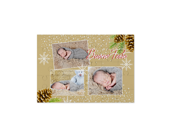 Puzzle in Legno Small Pigne natalizie