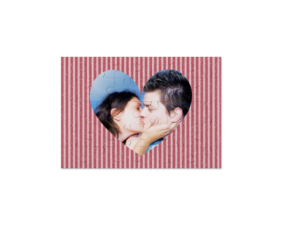 Puzzle in legno small con grafica per san valentino