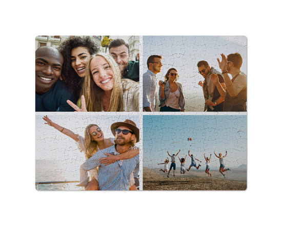 Puzzle in tessuto collage 4 riquadri personalizzabile