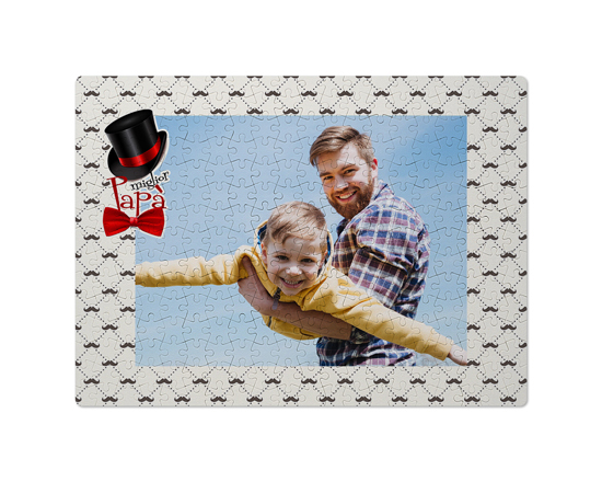 Puzzle in tessuto miglior papà personalizzabile