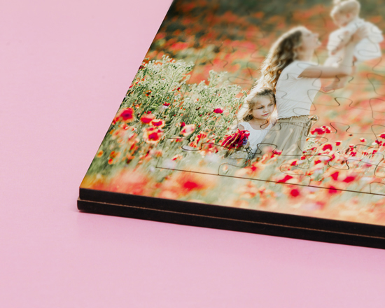 Puzzle in legno con cornice A4 da 96 pezzi