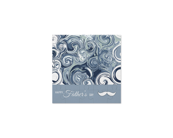 Puzzle legno quadrato Blue father