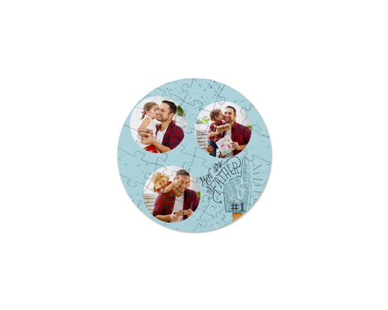 Puzzle legno rotondo My father