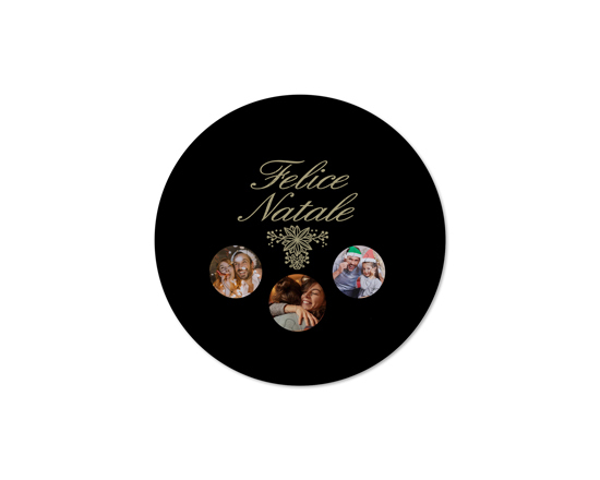 Un collage nero per il tuo puzzle natalizia con foto