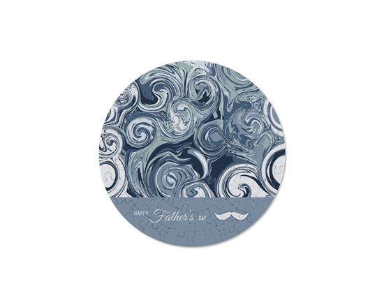 Puzzle rotondo con grafica dedicata al papà