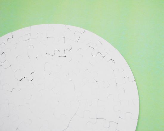 Retro Puzzle con stampa personalizzato tondo in cartoncino