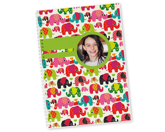 Elefantini colorati per il tuo quaderno