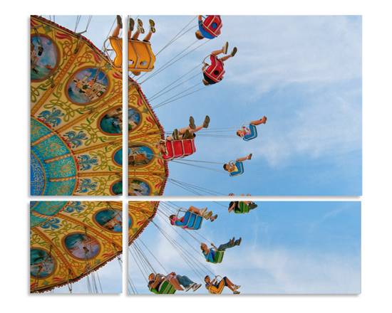 Immagine di giostra suddiviso in 4 pannelli