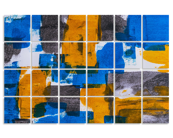 Immagine divisa in 24 pannelli quadrati