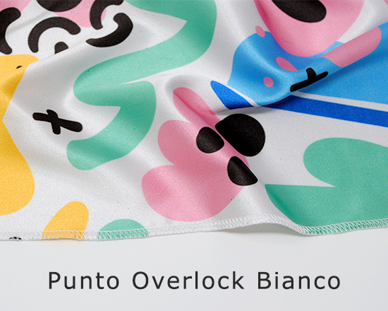 Raso con punto overlock