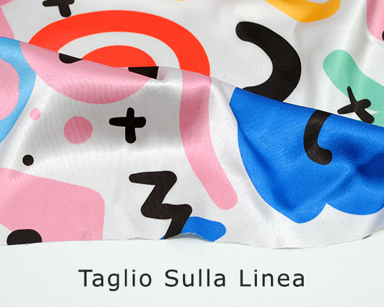 Raso con taglio sulla linea