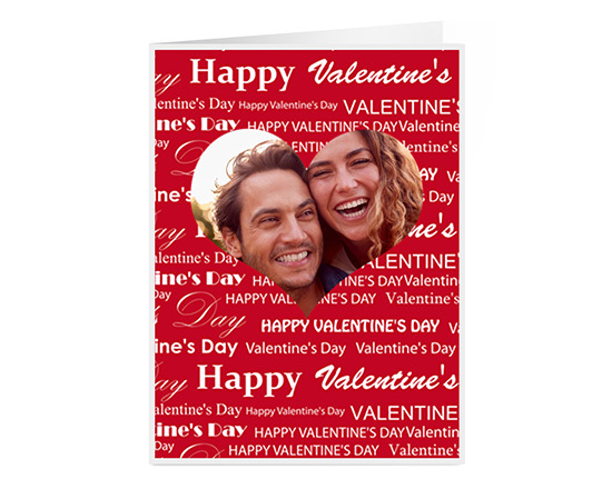 Biglietto di S. valentino con foto e scritte