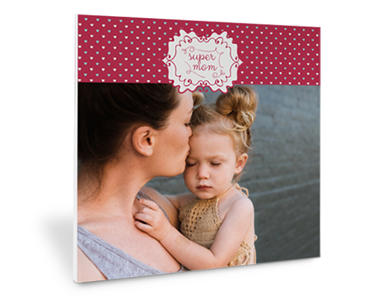 Stampa su forex grafica Super Mom personalizzabile