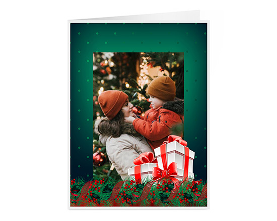 Biglietto natalizio con foto per i tuoi auguri speciali