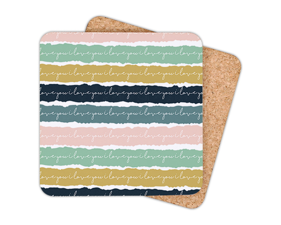 Sottobicchiere masonite quadrato Romantic bands