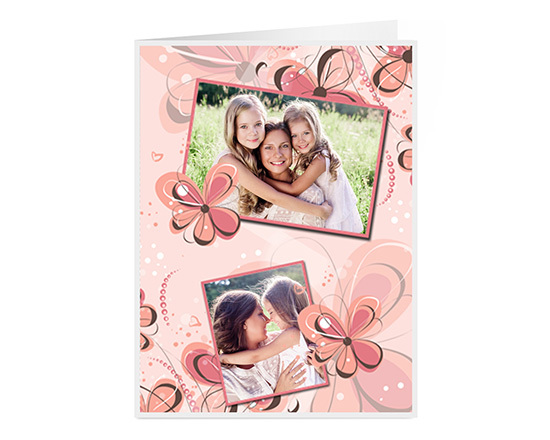 biglietto di auguri - collage con grafica festa della mamma