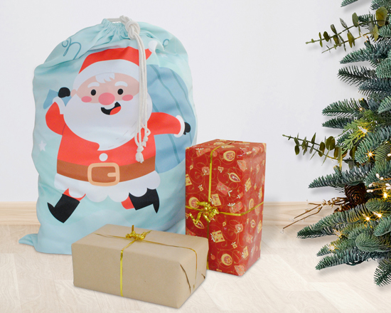 Sacca natalizia per contenere i tuoi regali di Natale