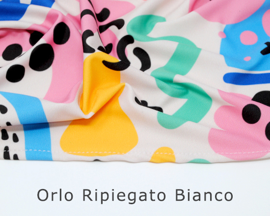 Scuba con orlo ripiegato bianco