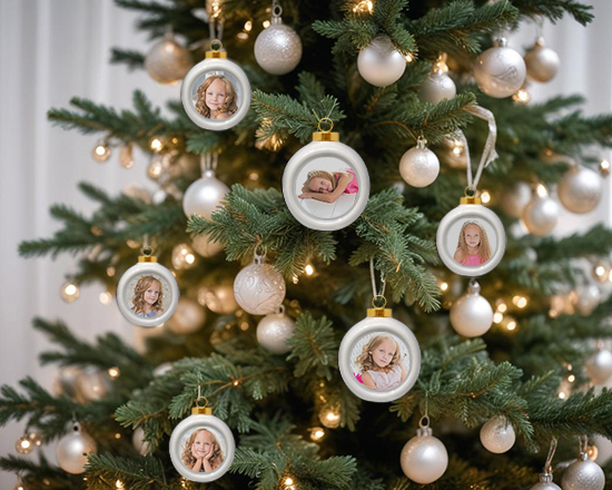 pallina di natale in ceramica set da 6