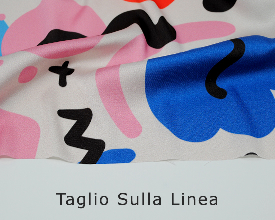 Seta con taglio sulla linea