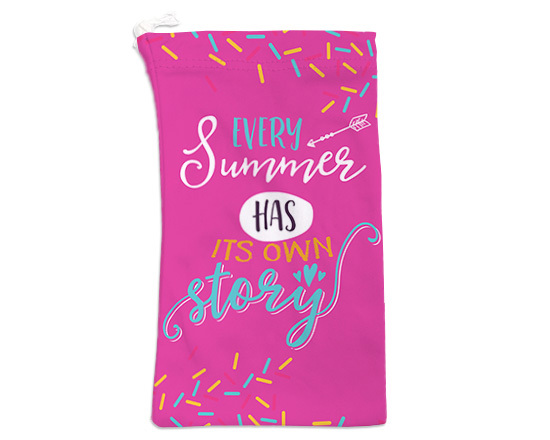 Porta occhiali con grafica rosa