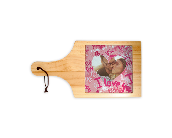 Tagliere in legno Pink love