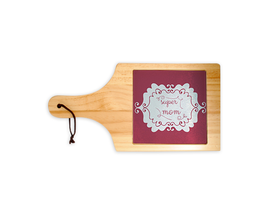 Tagliere in legno Super mom