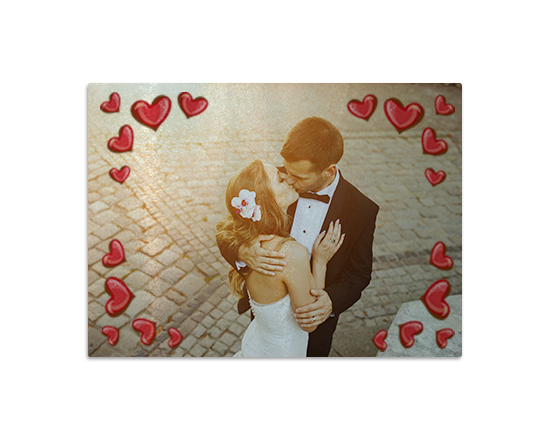 Tagliere in vetro Frame in love