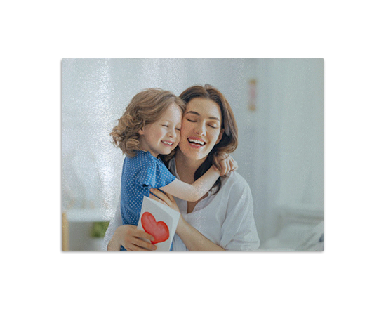 Tagliere in vetro con foto per festa della mamma
