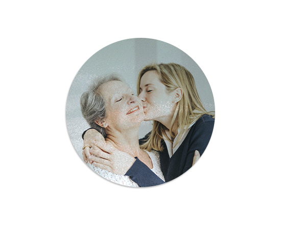 Tagliere in vetro con foto per festa della mamma