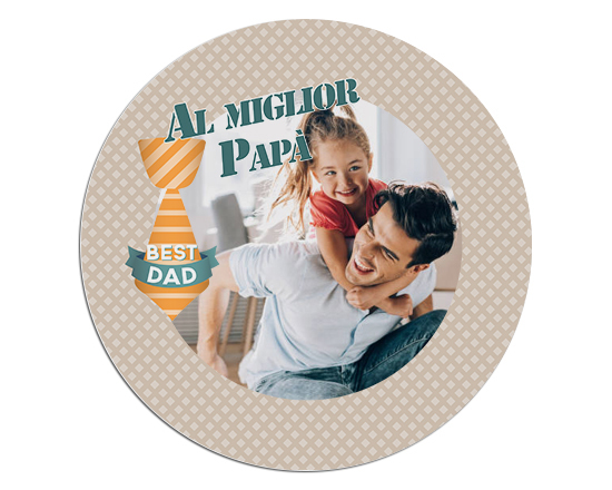 Tappetino Mouse Tondo Best dad