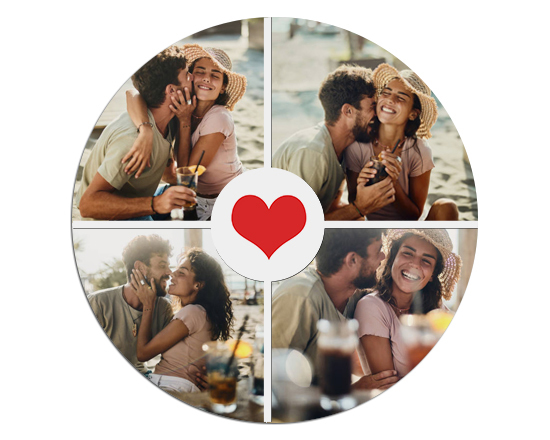 Tappetino Mouse Tondo Message Love