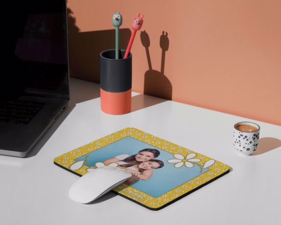 Tappetino per mouse personalizzato con foto e grafica per la festa della mamma