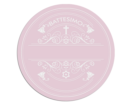 Tappetino mouse tondo Baptism with flowers