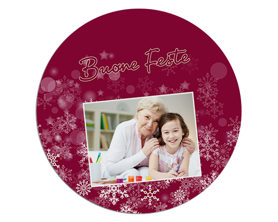 Tappetino mouse tondo Buone feste