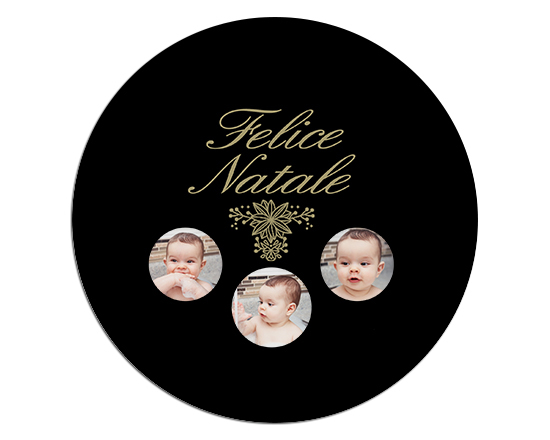 Tappetino mouse tondo Dark collage