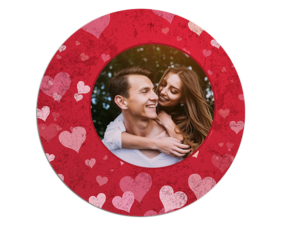 Tappetino mouse tondo Full hearts