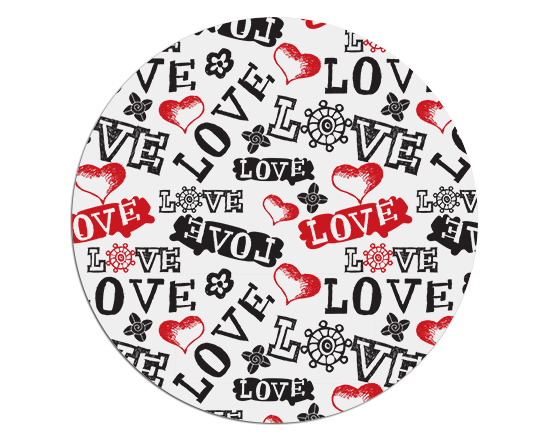 Tappetino mouse tondo Love in caos