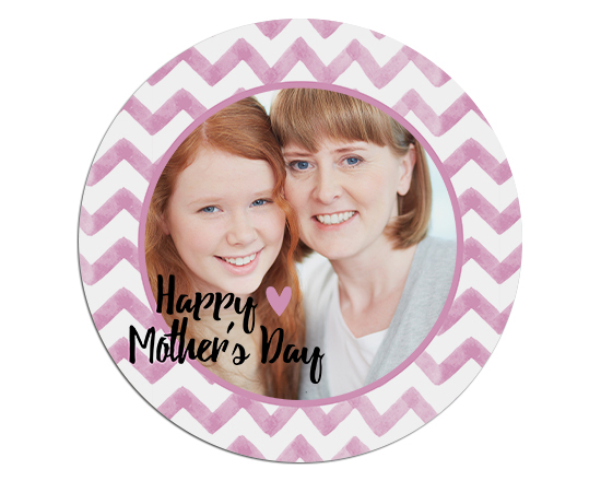 Tappetino mouse tondo Love mum rosa