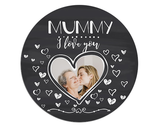 Tappetino mouse in gomma con grafica con cuori