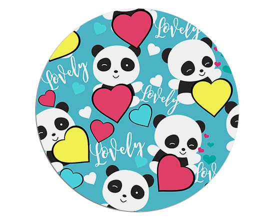 Tappetino mouse tondo Panda