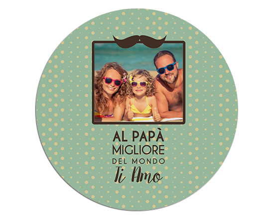 Tappetino mouse tondo Papà ti amo